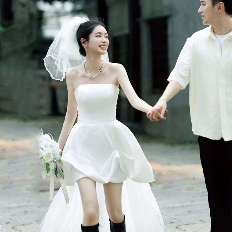 ウェディングドレス 白 結婚式 花嫁 サイズオーダーメイド可能 成人式 お呼ばれ ウェディング 演奏会 二次会 パーティードレス 前撮り ワンピース ロングドレス18