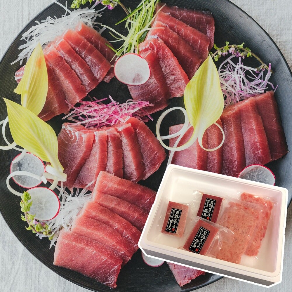 神奈川 三浦三崎 天然目鉢まぐろ詰め合わせ 3種 500g