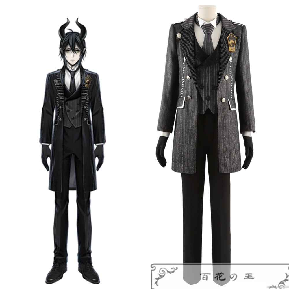 ツイステ 始まりのハロウィン ナイトメアハロウィン2024 Malleus マレウス R /ナイトメアースーツ コスプレ衣装 コスチューム