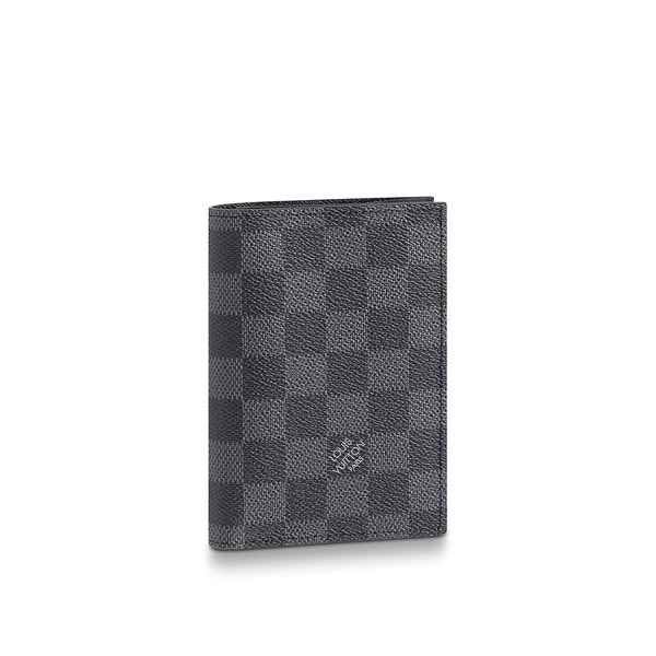 ルイヴィトン LOUIS VUITTON パスポートカバー ダミエ グラフィット ブラック グレー