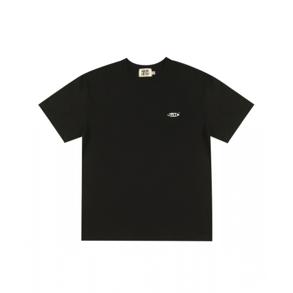 スローアシッドベーシックサックオーバルロゴ半袖Tシャツ [ブラック] 6,397円