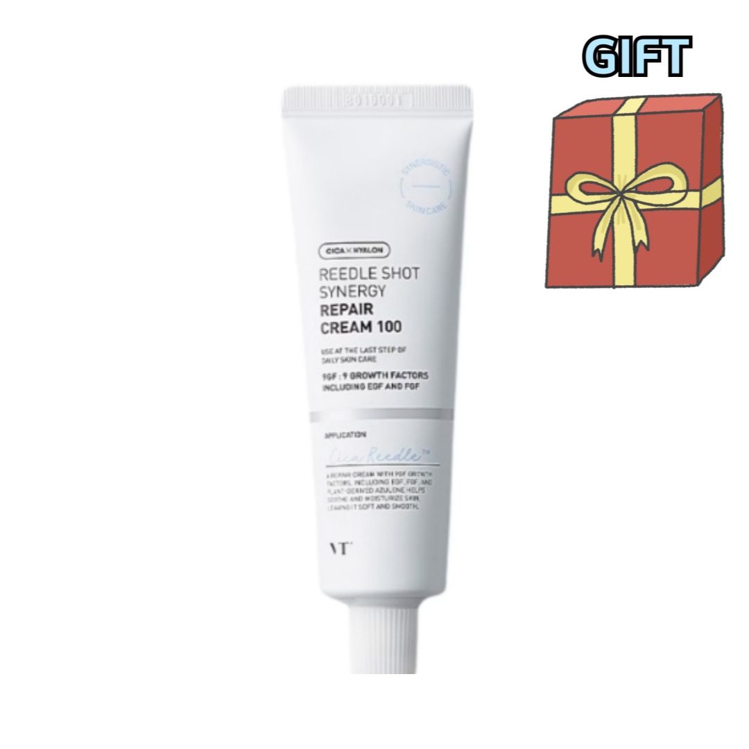 リードルショットシナジー リペアクリーム 100, 50ml(水分感/保湿クリーム/透明感アップ/明るい肌/肌色アップ/肌キメ /保湿/活力/低刺激/毛穴弾力/栄養/弾力/韓国コスメ/韓国正規品)