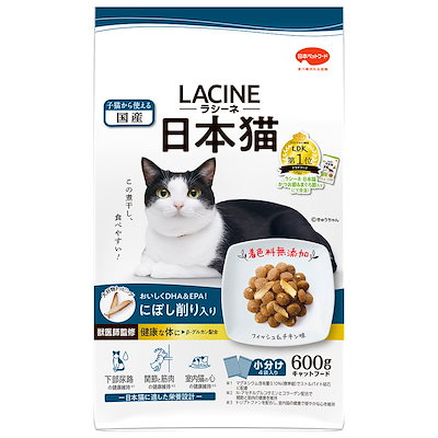 他サイト： キャットフード　日本猫　にぼし削り入り　６００ｇ　ＣＲＣ35―15―60―99―00の商品画像