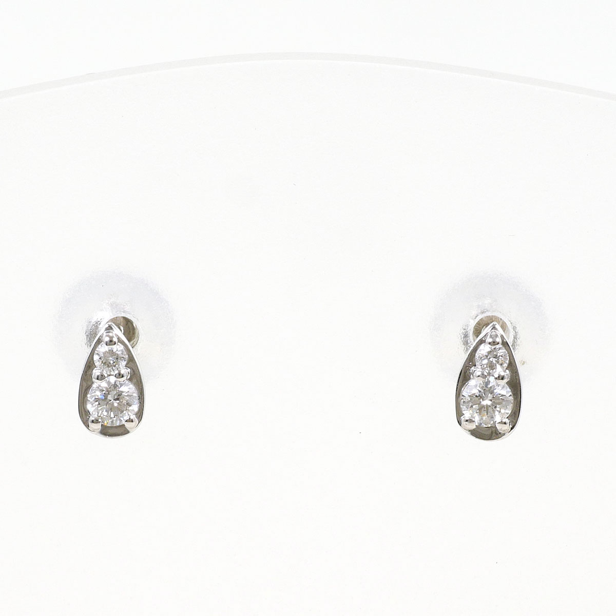 PT900 プラチナ ピアス ダイヤモンド 0.05ct 総重量約0.5g 中古