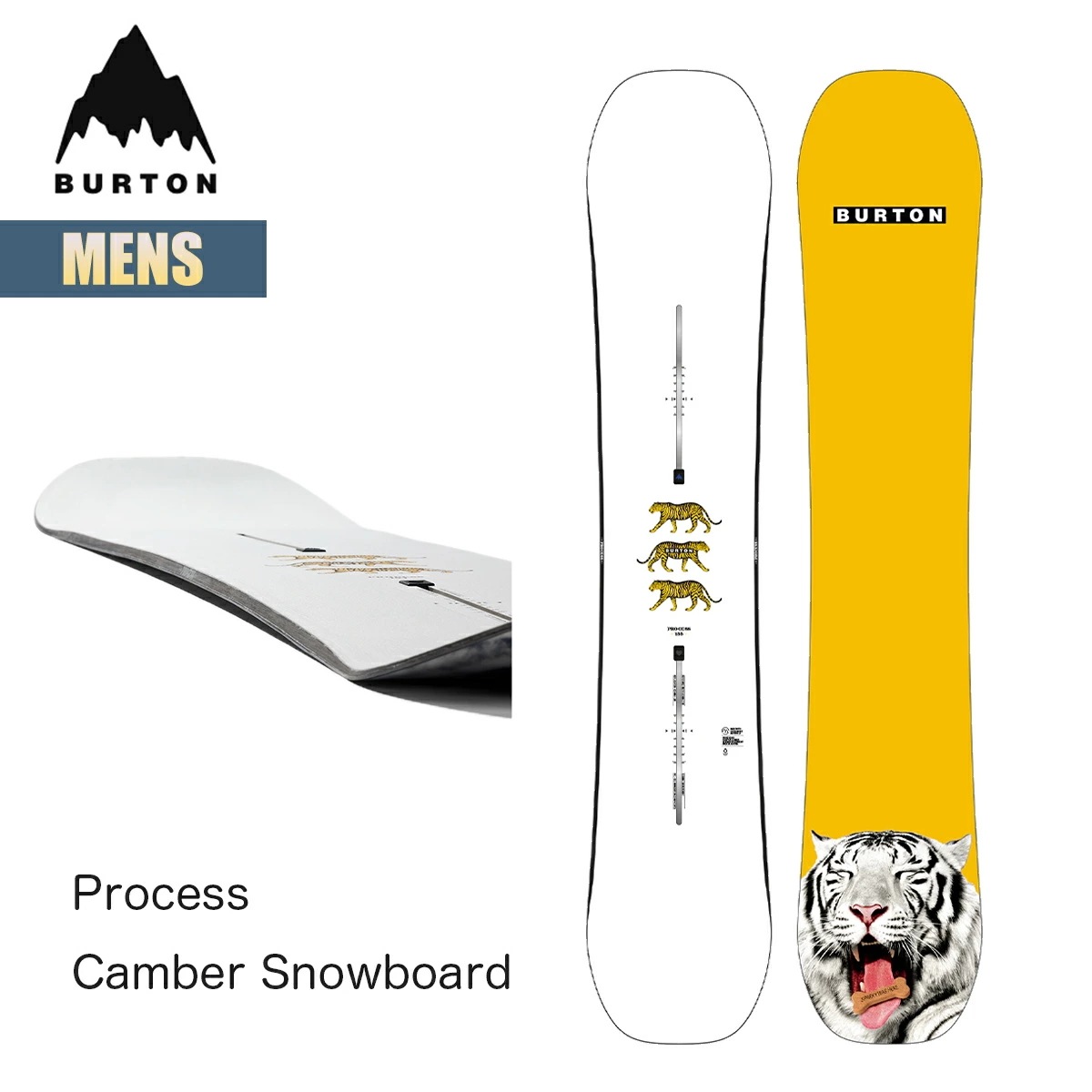 スノーボード 板 メンズ 24-25 プロセス キャンバー W25JP-106921 Mens Process Camber Snowboard 152 155 157 159 ツインシェイプ