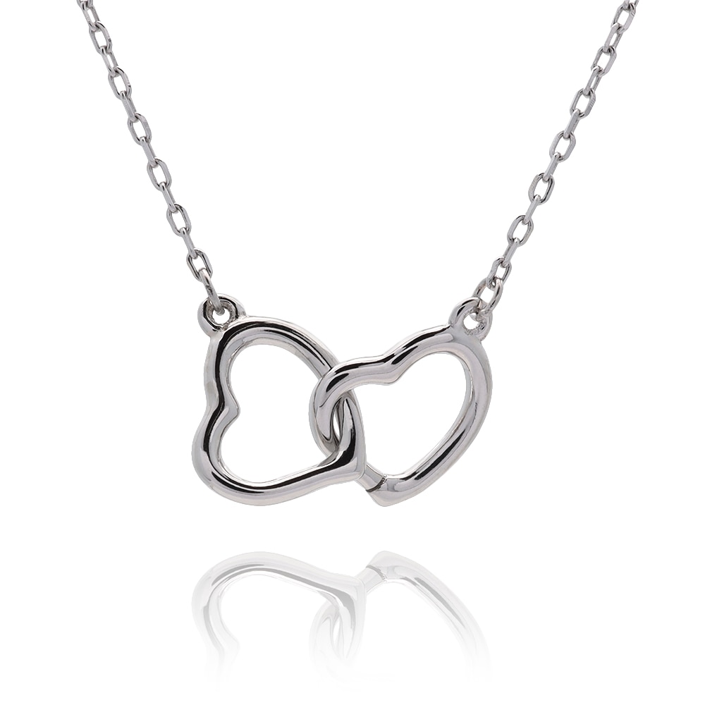 S925 リンクハート ハート ネックレス [fhns064-silver]