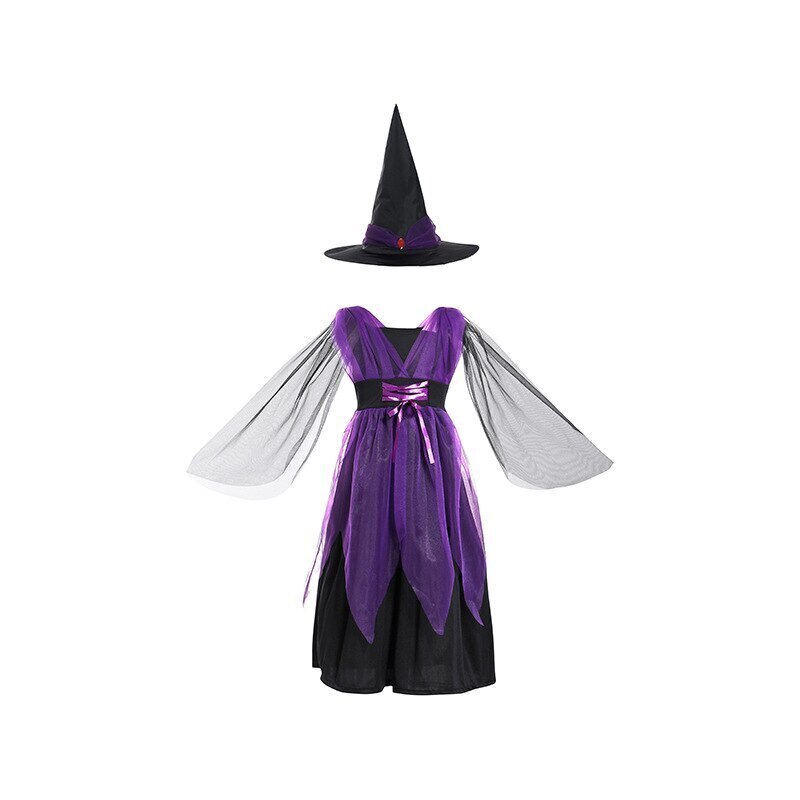 ハロウィンコスチューム子供魔女コスプレクロークコスプレ衣装プリンセスドレスガールスーツ