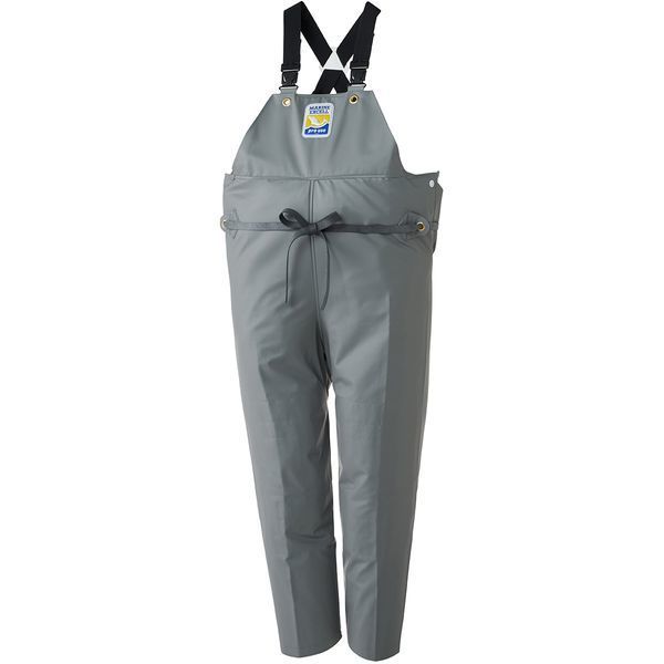 マリンエクセル 胸当て付ズボングレー3L No.12063210