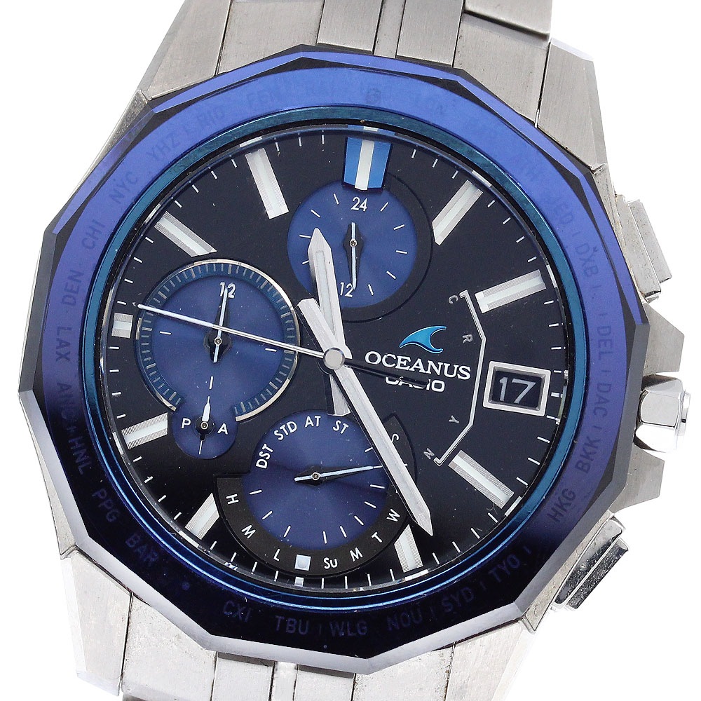 カシオ CASIO OCW-S6000-1AJF オシアナス マンタ デイト ソーラー電波 メンズ 良品 箱・保証書付き_955135【中古】