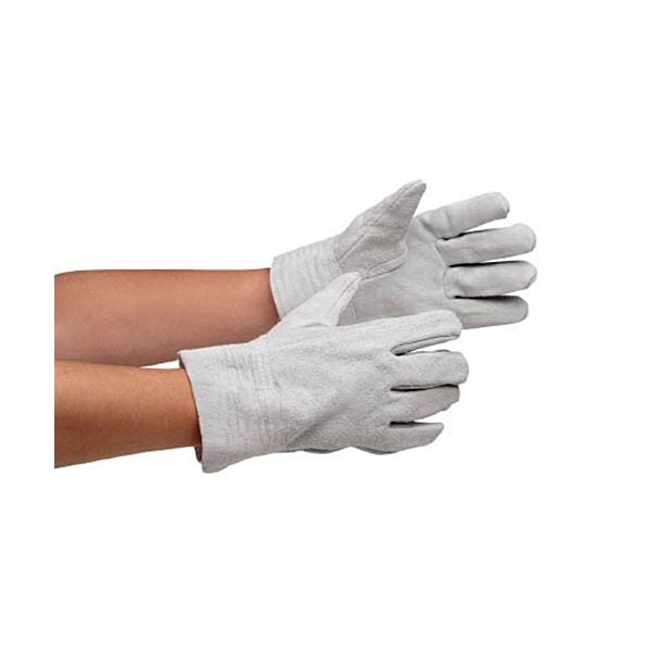 （まとめ） ミドリ安全牛床革手袋 内縫 MT-151D-W 1双 [x5セット]