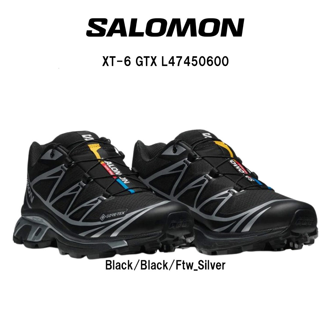 SALOMON スニーカー スポーツスタイル ゴアテックス ラグソール クイックレース トレラン シューズ 靴 メンズ レディース XT-6 GTX L47450600