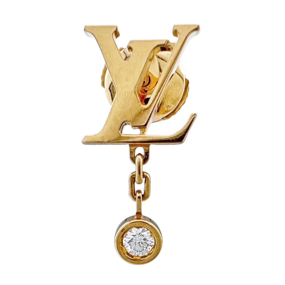 ルイヴィトン ピアス 18金 K18イエローゴールド ダイヤモンド LOUIS VUITTON 中古 美品