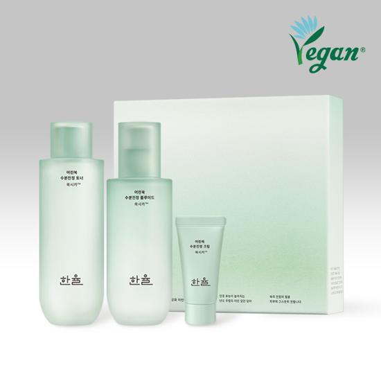 [シカの4倍*パワフル] ハンユル ヨモギ モイスチャー鎮静 2種セット(化粧水150ml+乳液125ml)