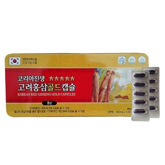 韓国コスメ高麗人参エキスタブレットゴールド820mgX120カプセル98.4g免疫