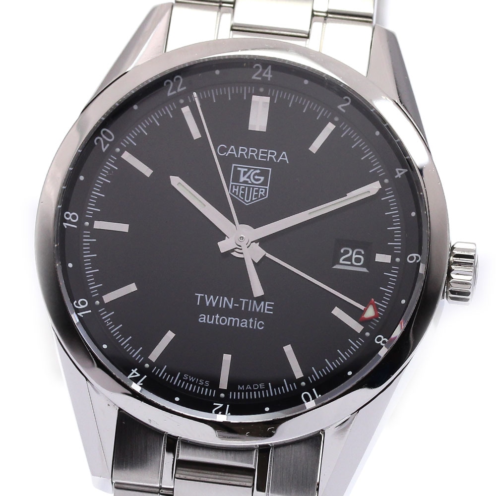 タグホイヤー TAG HEUER WV2115-0 カレラ ツインタイム 自動巻き メンズ _826467【中古】