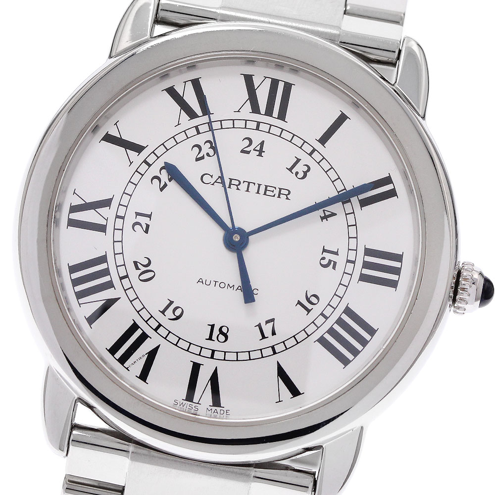 カルティエ CARTIER WSRN0012 ロンドソロ 自動巻き メンズ 保証書付き_939585【中古】