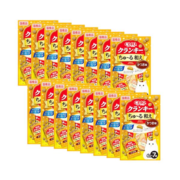 16個セット チャオ クランキー ちゅーる和え かつお味 6g×7袋 CIAO