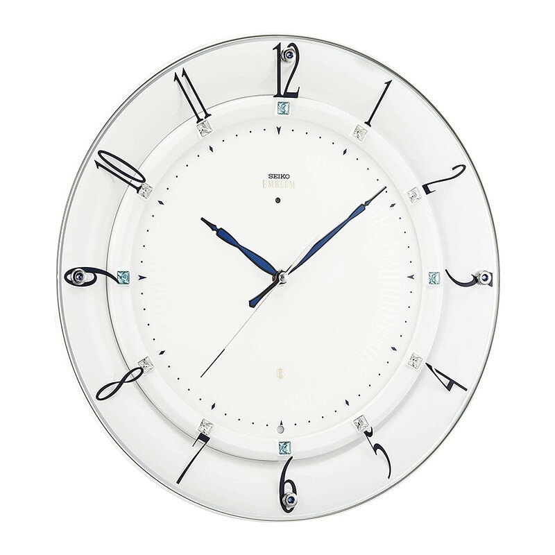 [SEIKO EMBLEM] セイコーエムブレム 掛時計 HS559W 華やかなアクセントとして住空間に映えるモダンデザインクロック 白 電波 アナログ 23,100円