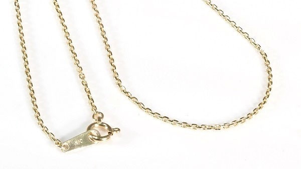 10金 無垢製 大人気 小豆チェーン ネックレス4面カットアズキ/0.34:40(