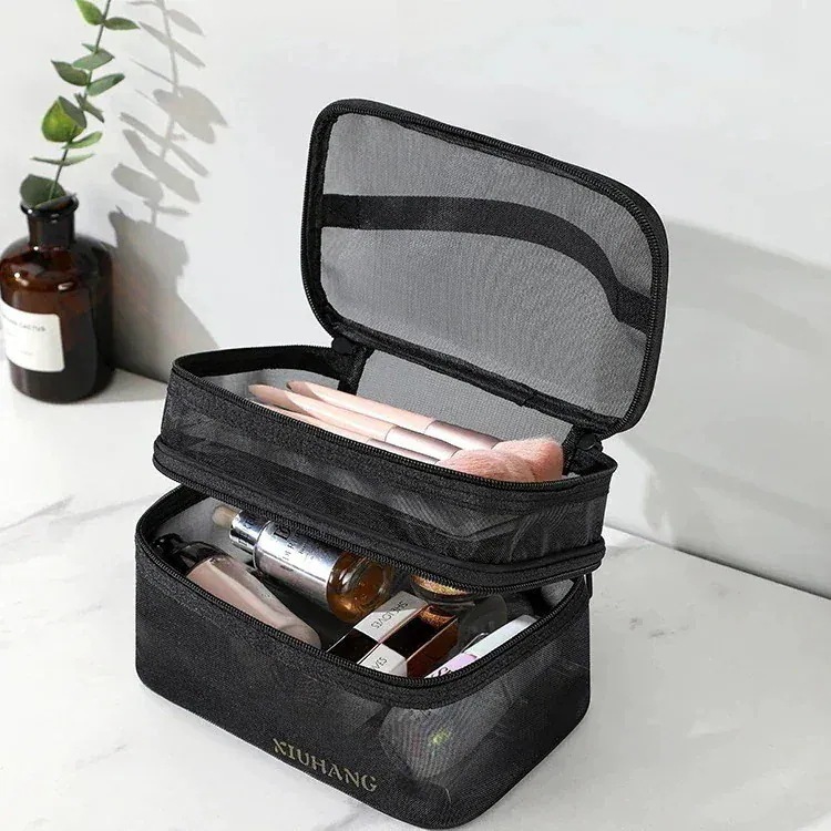 クラッチバッグ ハンドバッグ 立体 グラデーション ネットヒットモデル 旅行 1つ買うと10個無料化粧ポーチ大容量化粧ポーチ 多機能ポータブル 双层 洗面用具ポーチ レディース 収納 キュート 福