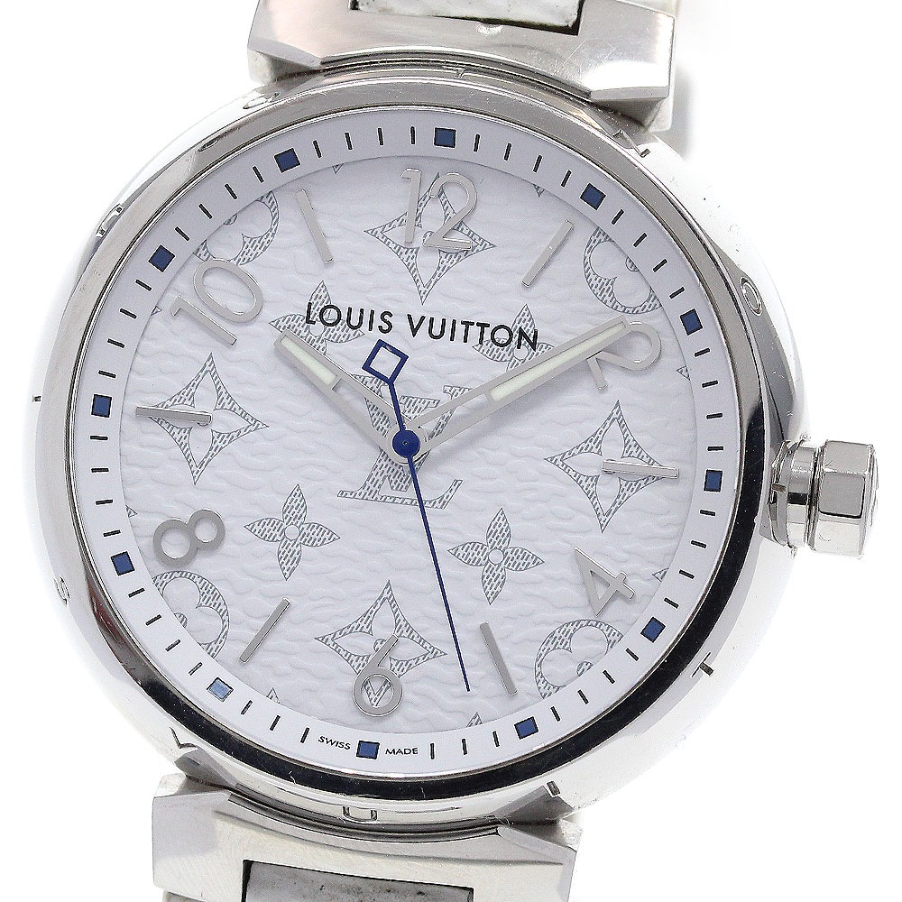 ルイ・ヴィトン LOUIS VUITTON QA114 タンブール GM モノグラム クォーツ メンズ _869587【中古】