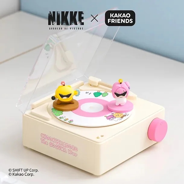 【勝利の女神 nikke X チュンシク】 Doro & Choonsik 도로 & 춘식 턴테이블 블루투스 스피커 / 公式グッズ ドロ