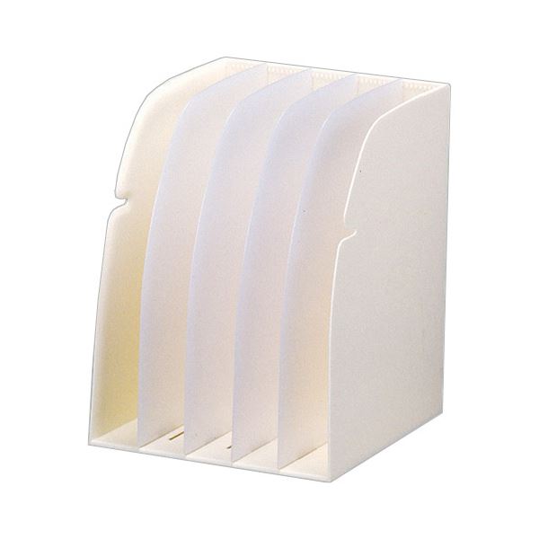 (まとめ) リヒトラブ REQUEST ブックスタンド 5ブロック 白 G1650-0 1個 (×5セット)