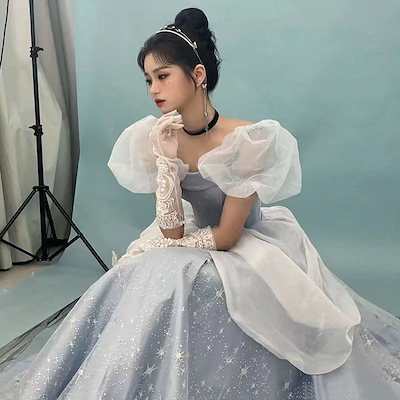 新作先行発売二次会 演奏会 結婚式 発表 2024新作プリンセス風イブニングドレススカート ドレス 韓国 司会【短納期】