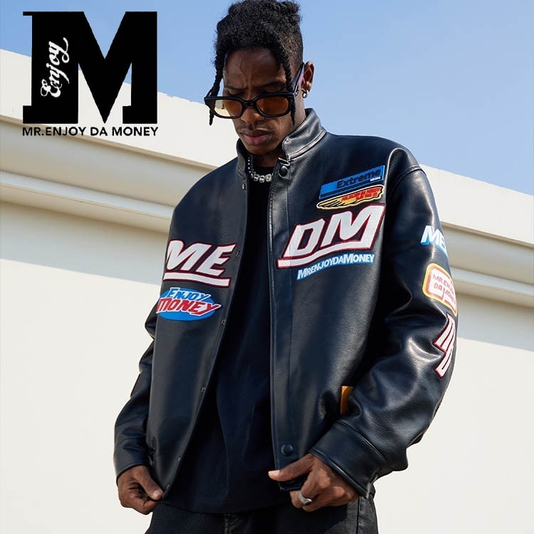 登場! Da Enjoy MEDM Money レーシングジャケット Puffer Racing ジャンパー・ブルゾン カラー:black -  armarinhodasnovidades.com.br