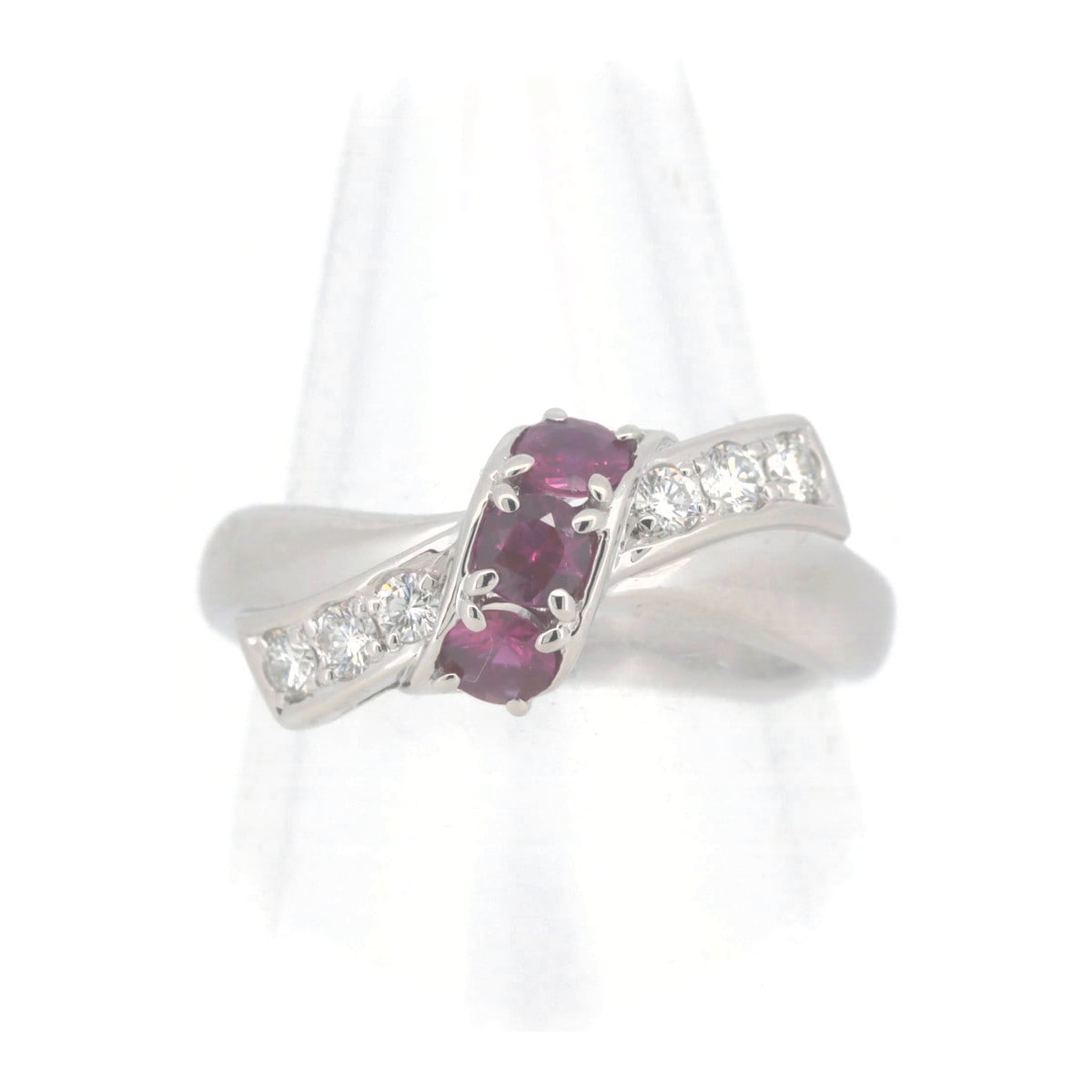 ルビー ダイヤモンド リング 指輪 11号 R0.33CT D0.22CT PT900(プラチナ) 質屋出品