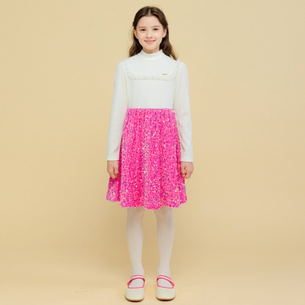 アイラブジェイ N.パールツインクルハーフネックシャーリングワンピース JVWOP67