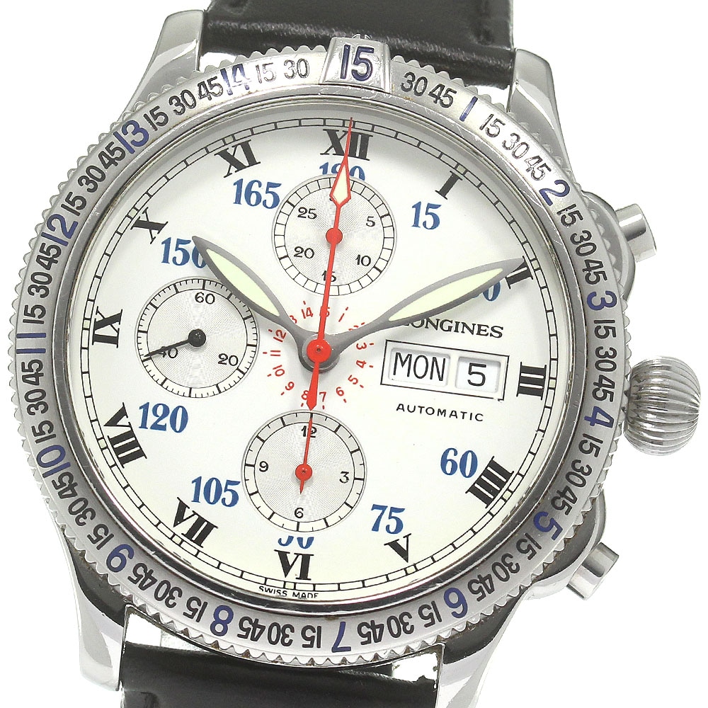 ロンジン LONGINES L2.618.4 リンドバーグ クロノグラフ デイデイト 自動巻き メンズ _829941【中古】 73,480円