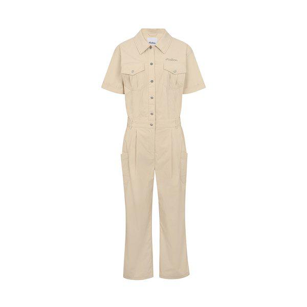 [マルボン公式] シャツ型ルーズフィットジャンプスーツ BEIGE (WOMAN)
