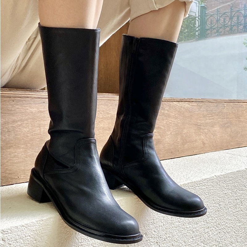 レディースシューズ ミドルブーツ 韓国デザイン 4cm 秋冬 シーズン ベスト 女性ブーツ 7,392円