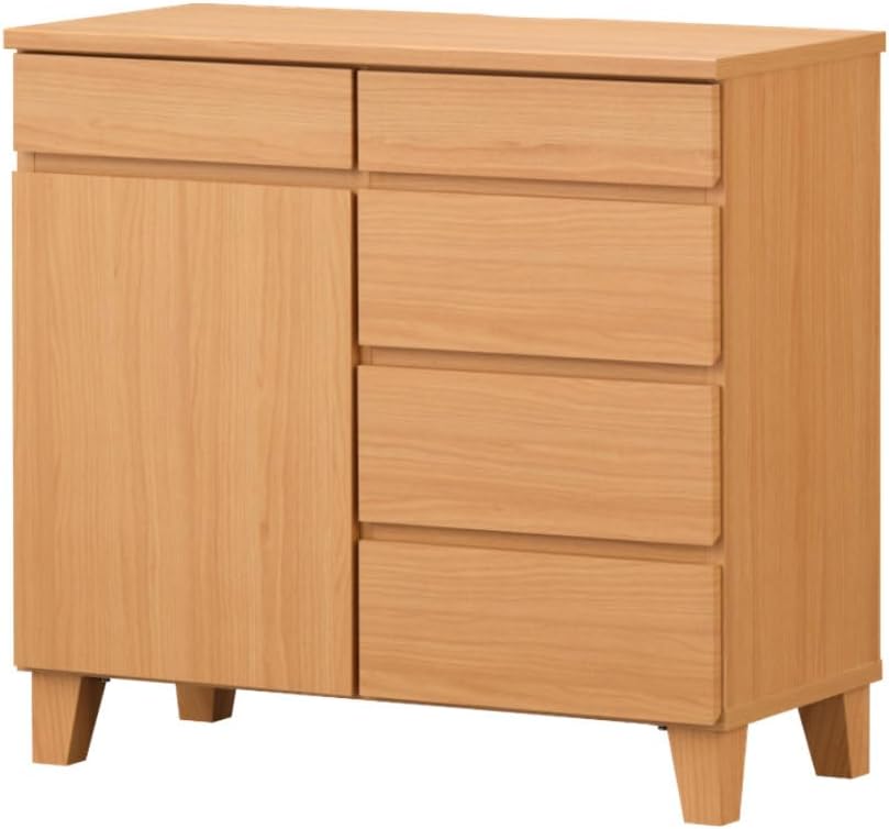 ISSEIKI サイドボード MDF ナチュラル 80 RYON SIDE BOARD 80 (MF-NA) キャビネット 木製 小型 キャビネット 幅80cm 16,538円