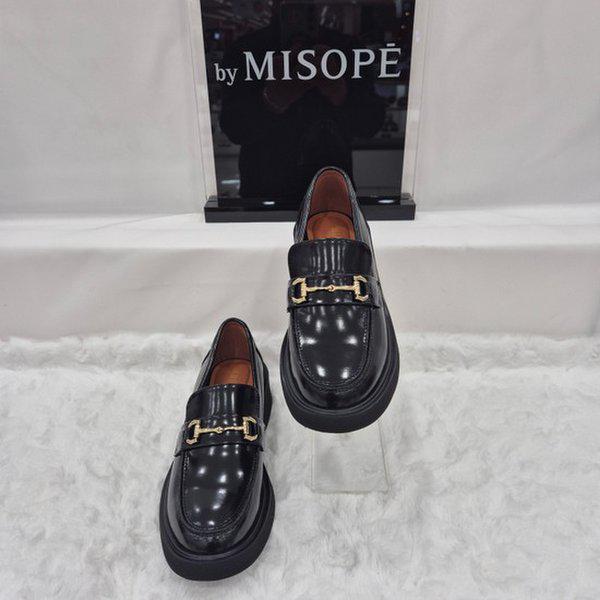 By 野生 ゴールドポイント チャンキー ローファー 112HT439SS002 BLACK 2 JJ