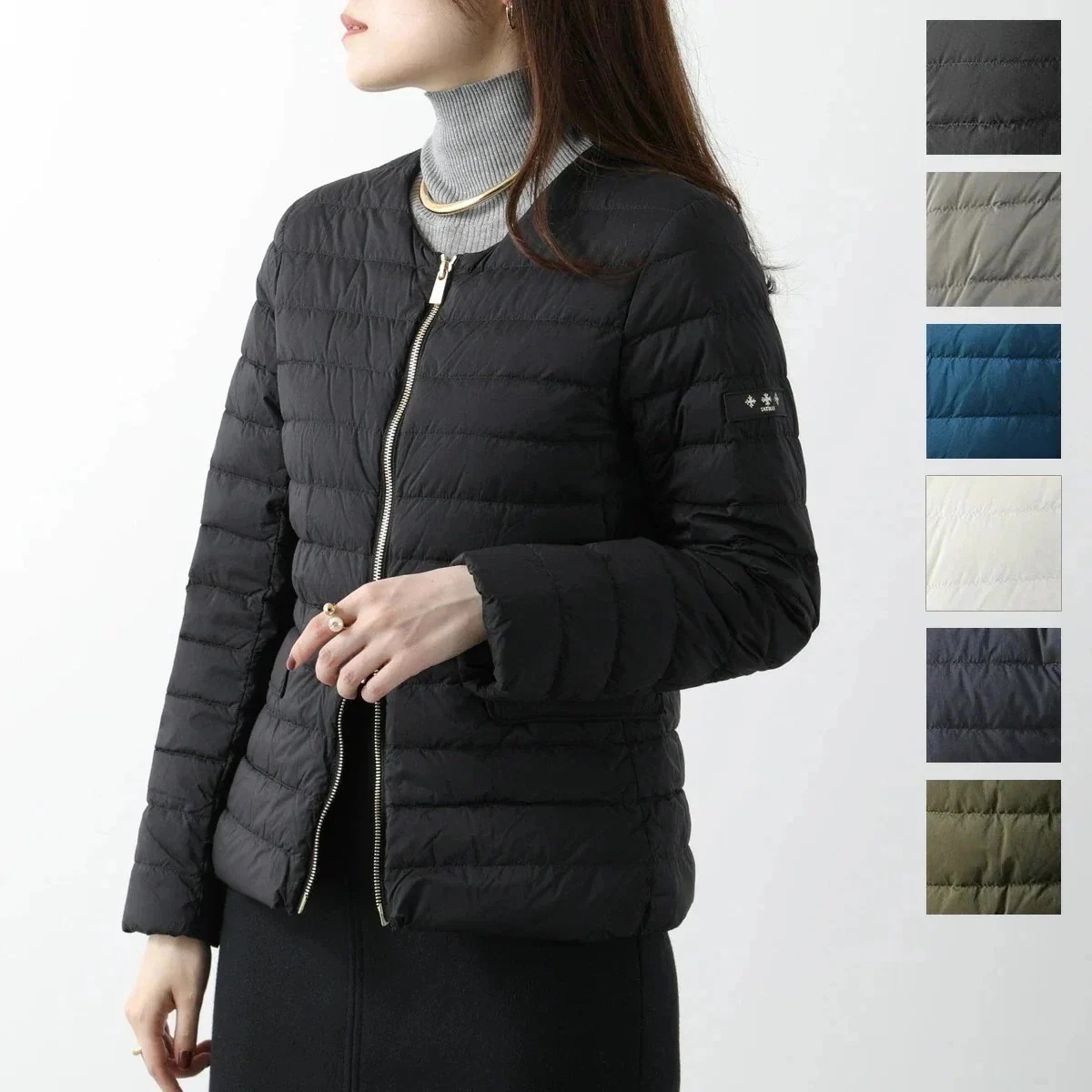 TATRAS タトラス ダウンジャケット NOKO ノコ LTAT24A4885-D レディース ノーカラー ショート丈 ライトダウン ブルゾン ロゴ カラー7