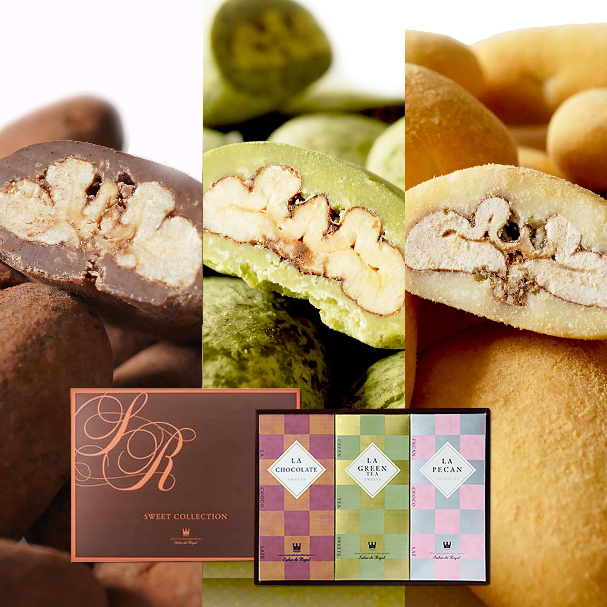 サロンドロワイヤル ピーカンアソート3種 箱入り ギフト 小分け チョコレート