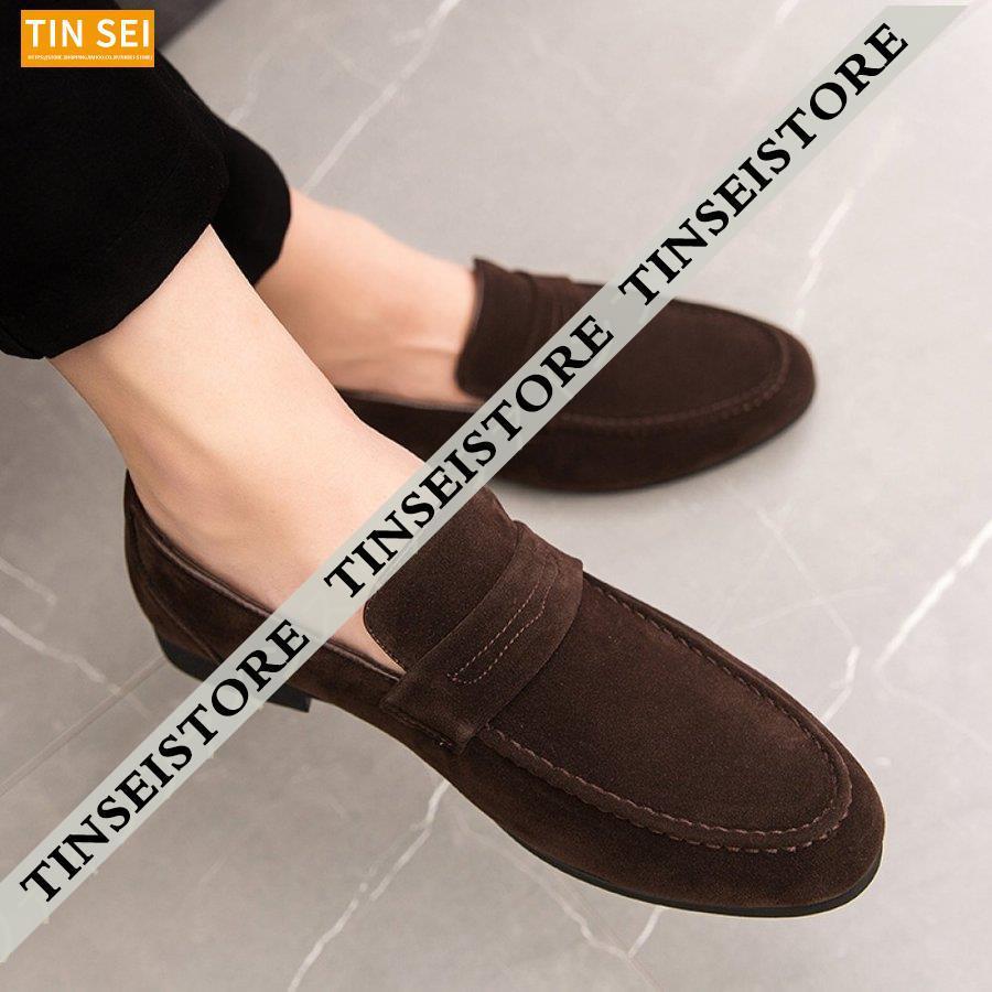 【韓国ins大人気】快速出荷即納 ドライビングシューズ メンズ 靴 スリッポン デッキシューズ ローカット レザー ローファー スエード調 キレイめ 歩きやすい 屈曲性 蒸れない 快適 運転靴 4,683円