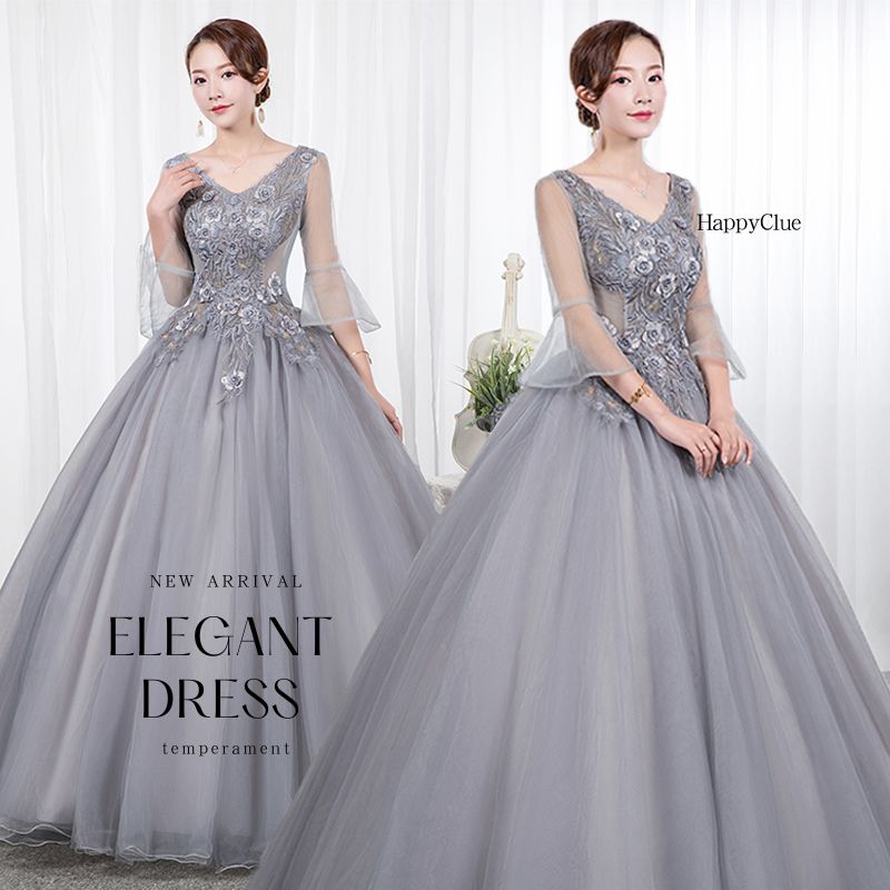 パーティードレス レディース 結婚式 ワンピース ウエディングドレス aライン 衣装 ドレス 大人 ピアノ発表会 演奏会 カラードレス ロングドレス 中学生 高校生 フォーマル 二次会 お呼ばれ 謝恩