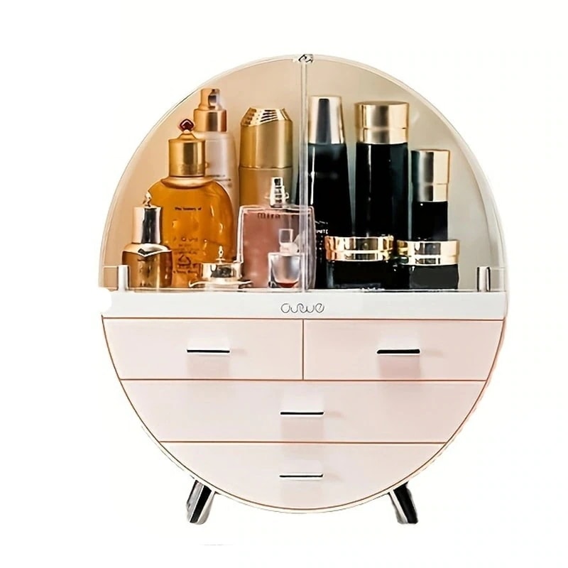 【裕福になる】化粧品収納ボックスデスクトップ引き出しメイクアップ収納ボックスドレッサー引き出しタイプ収納ラック防塵メイクアップオーガナイザー口紅ホルダー