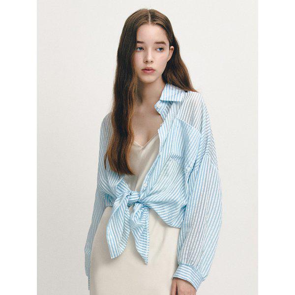 ワンポケットベーシックシースルーストライプシャツ(MAEBSH07MLB)