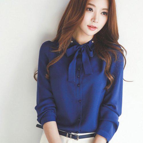 ブラウス 長袖 シャツ リボン 通勤 大きいサイズ 韓国 ファッション 大人かわいい オフィス レディース 春 夏 綺麗め 上品 高見え 大人女子 清楚 フォーマル エレガント オフィスカジュアル お