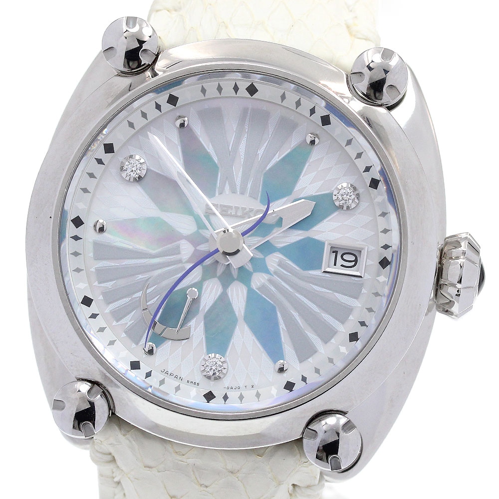 セイコー SEIKO SBLA097 ガランテ 3Pダイヤ パワーリザーブ スプリングドライブ メンズ 美品 箱付き_867500【中古】
