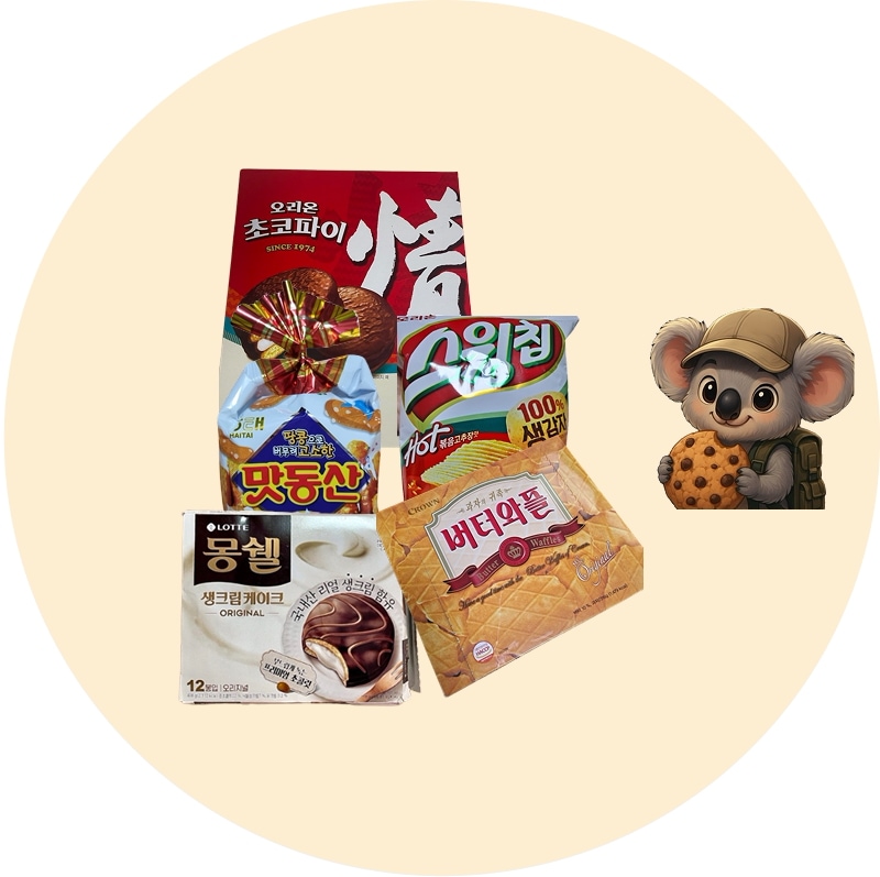 【SNSで話題】韓国伝統お菓子セットAチョコパイ・マドンサン・スイングチップ・モンシェル・バターワッフル 各2個