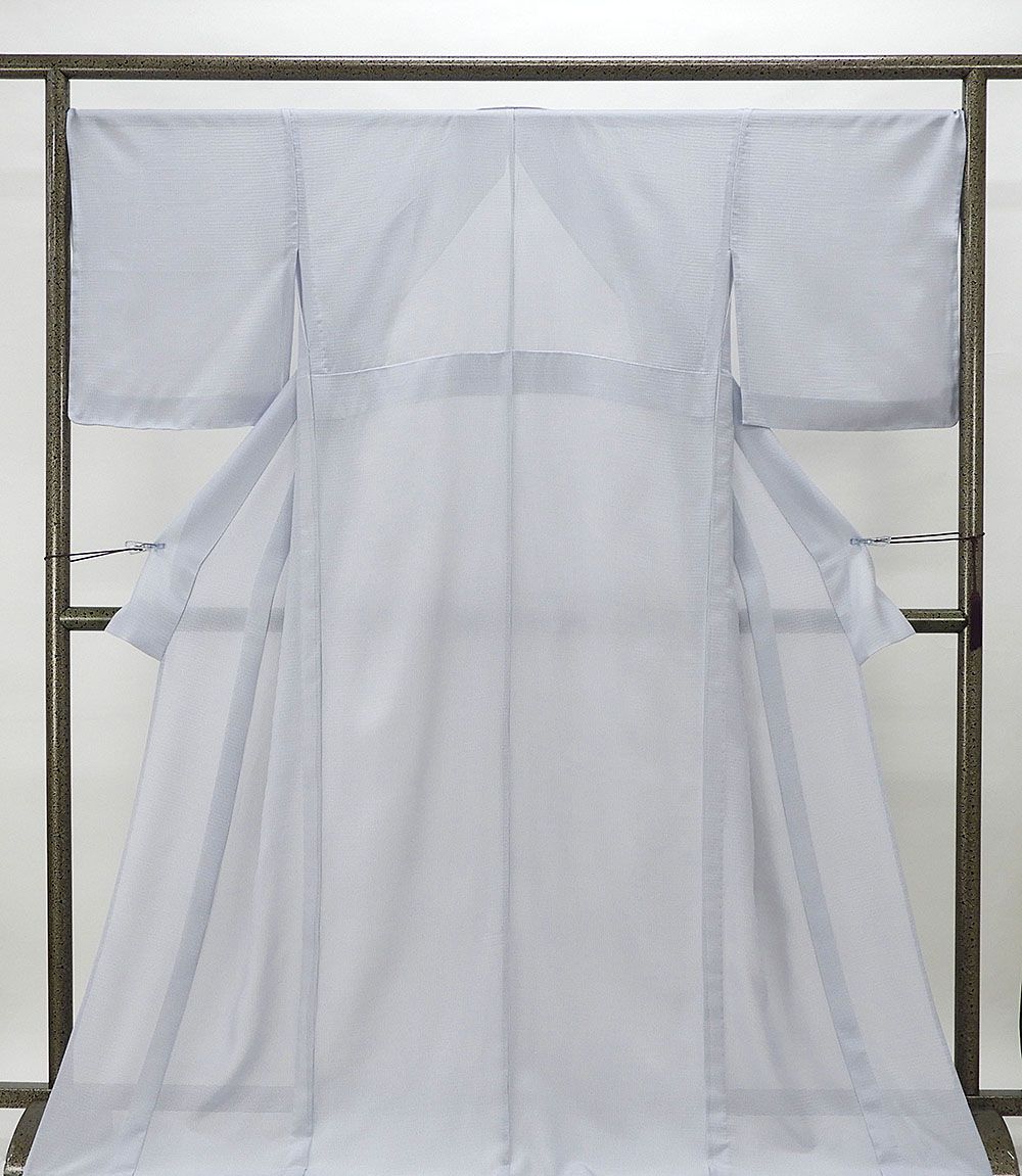 夏物 小紋 新品仕立済 正絹 夏物 万筋模様 身丈169cm 裄丈67.5cm 絽江戸小紋 新品 仕立て上がり 着物 wc2175