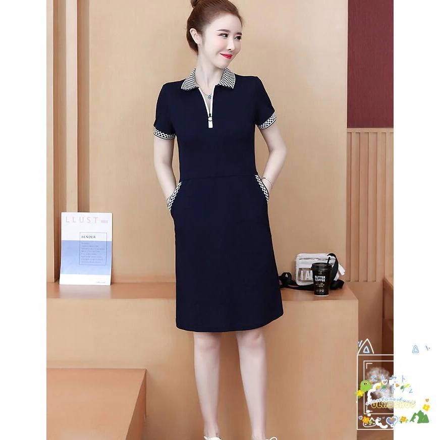 ポロワンピース レディース スポーツウェア ゴルフウェア ポロシャツ ワンピース 丈長め ゴルフ 吸汗 長袖 カジュアル おしゃれ