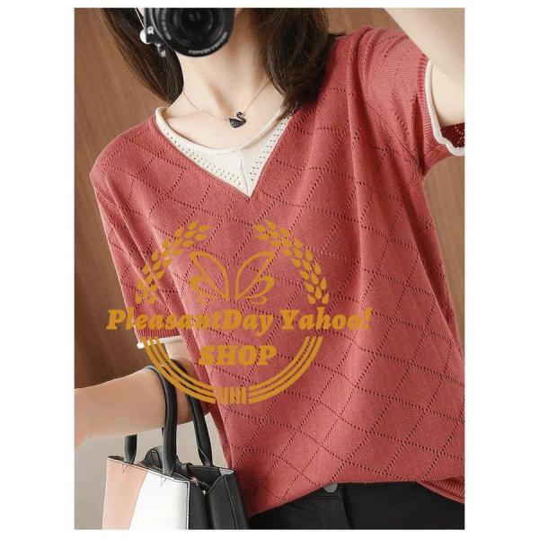 Tシャツ レディース トップス 40代 半袖 綿 春夏 新作 カットソー 新作 大きいサイズ ニット UVカット 韓国風 20代 30代 40代 おしゃれ かわいい