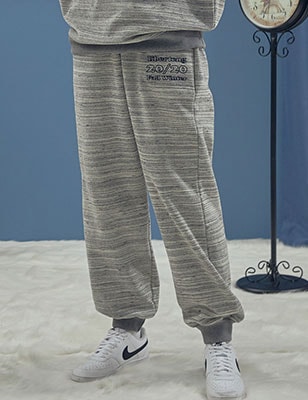 [LIBERTENG]韓国ファッション/NEW-TRO JOGGER PANTS GREY/ユニセックス/ ペアルック/
