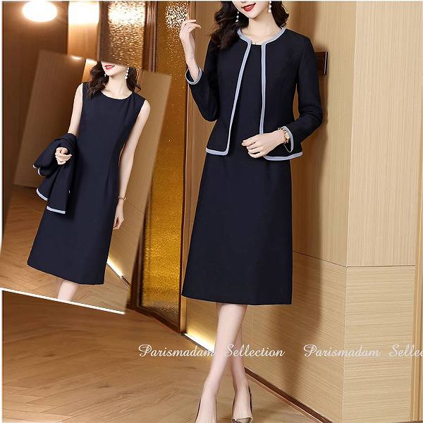 「爆買」スーツ　ジャケット　ジャンバースカート　セットアップ　大きいサイズありMから４Lほっそり効果大 20代30代40代50代60代ミセス